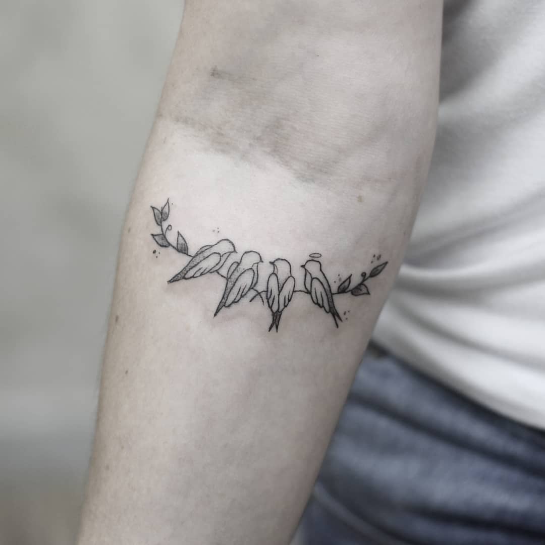 Four birdies tattoo