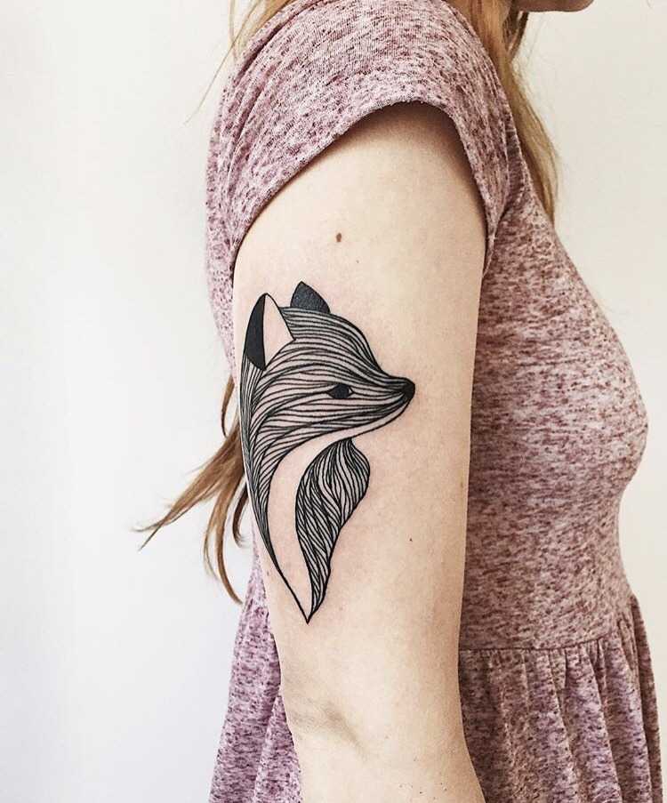 Fox tattoo by Martha Bocharova