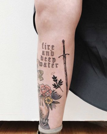 Gandalf's sword Glamdring tattoo