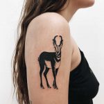 Gazelle tattoo on the arm