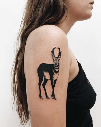 Gazelle tattoo on the arm
