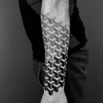 Geometric 3d pattern tattoo by ferran torre