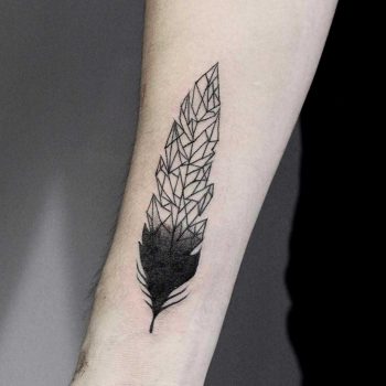 Geometric feather by Yi.Postyism