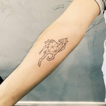 Geometric horse tattoo