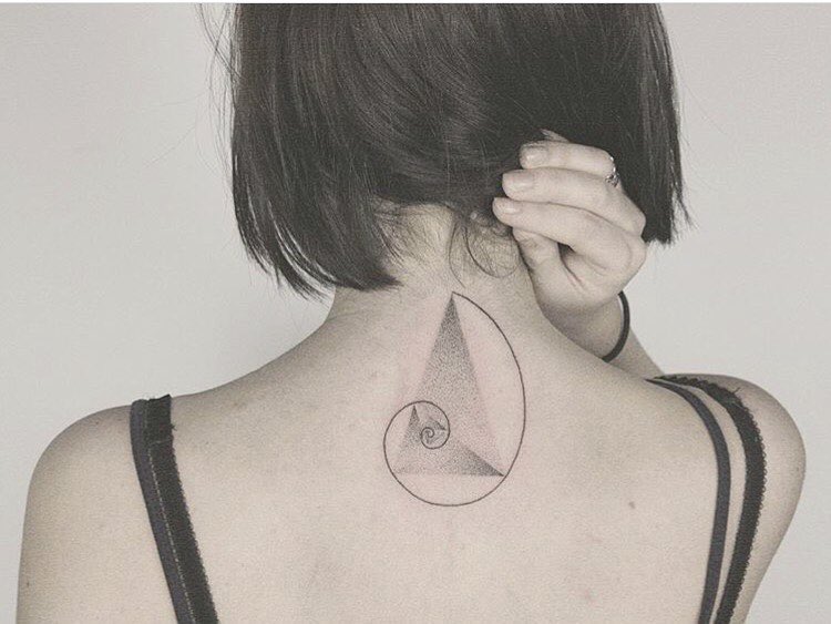 Golden ratio tattoo by Lindsay April