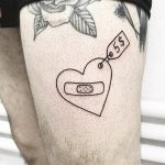 Heart with a price tag tattoo