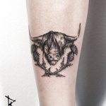 Highland cattle tattoo