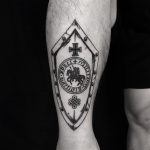Kite shield tattoo