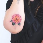 Lantana flower tattoo