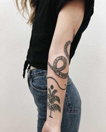 Legless lizzard tattoo