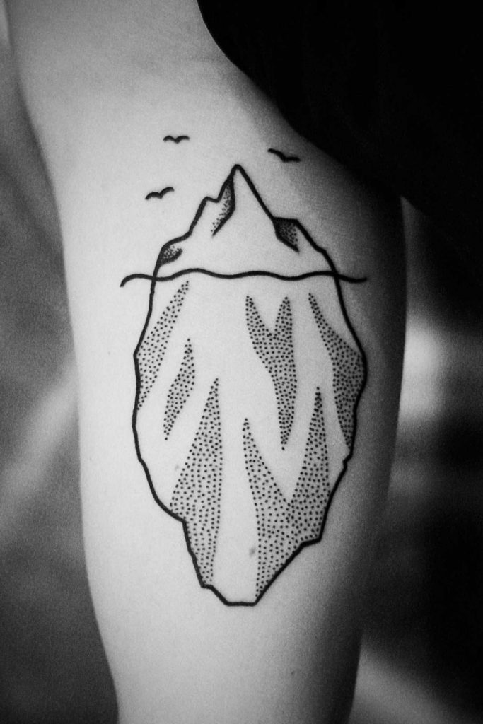 Linear iceberg tattoo