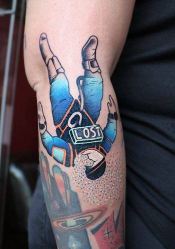 Lost astronaut tattoo