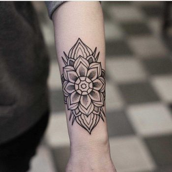 Mandala on the left forearm by jonas ribeiro