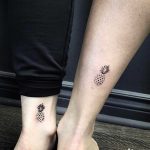 Matching pineapple tattoos by Kyle Xo Xo