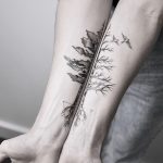 Matching tree tattoo by Maria Fernandez