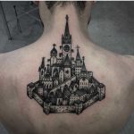 Medieval town tattoo by Andre Castcovil