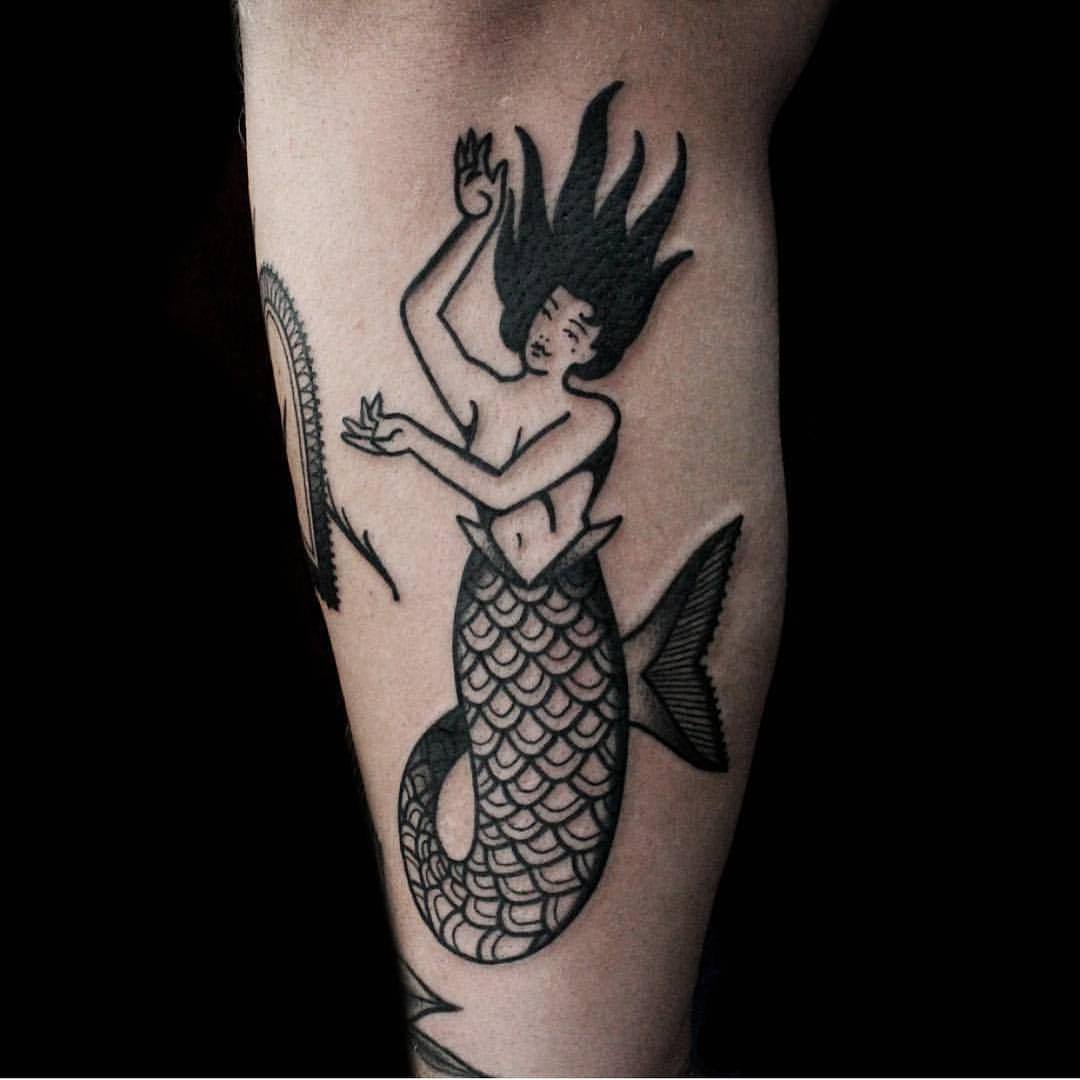 Mermaid tattoo by Ethan Jones