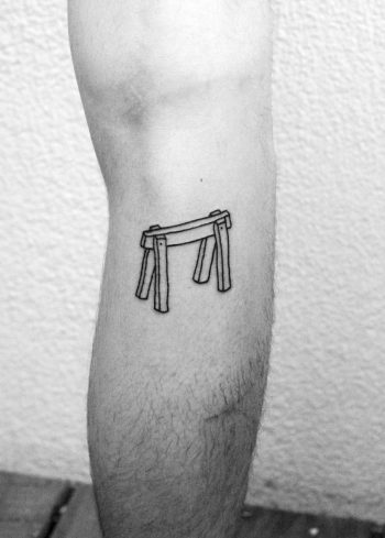 Minimalist trestle tattoo
