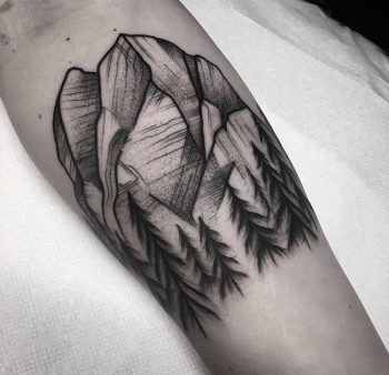 Mountains and trees by Blay Nebius