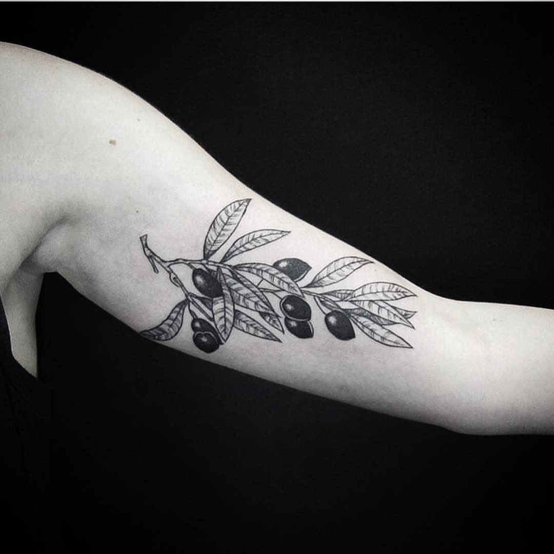 Olive Branch Tattoo Wrapped around Arm | TikTok