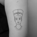 Outline Nefertiti tattoo by Lily Gloria
