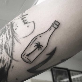 Palm tree in a bottle