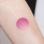 Pink circle tattoo by nano ponto a ponto