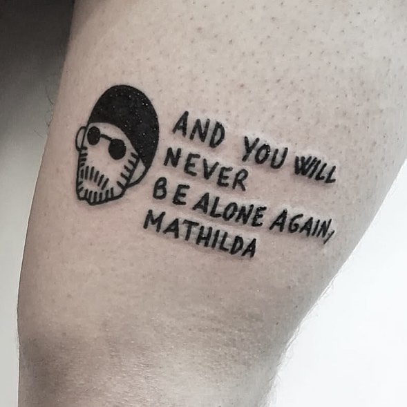 Quote tattoo by Jay Lester