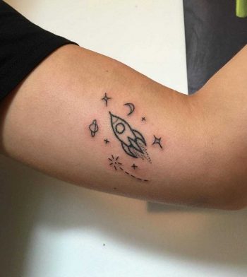 Rocket tattoo by hokus pokeus