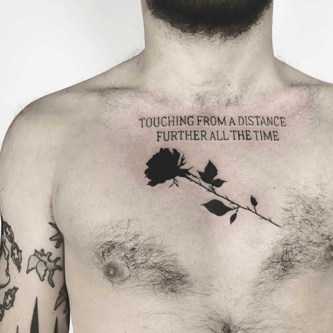 Rose and quote tattoo by Vera