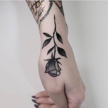 Rose on the hand by Jonas Ribeiro
