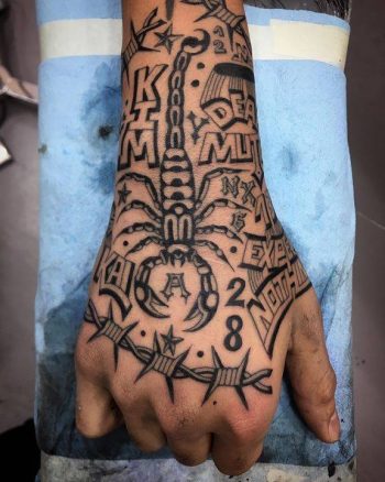 Scorpion tattoo by Luciano Calderon