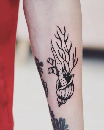 Seashell tattoo