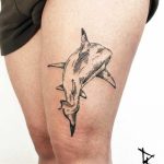 Shark tattoo by Loïc Lebeuf