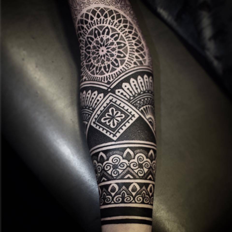Sleeve tattoo by Alexis Calvie