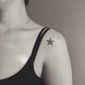 Small nautical star tattoo