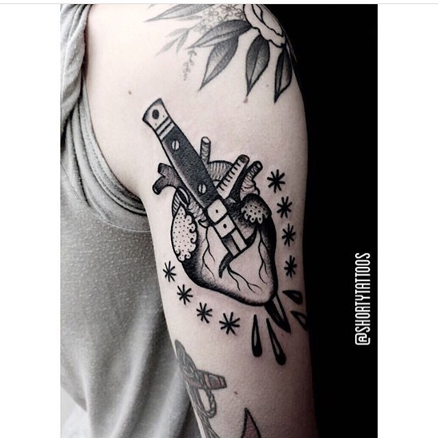 stabbed-heart-tattoo-by-ana-tattoogrid