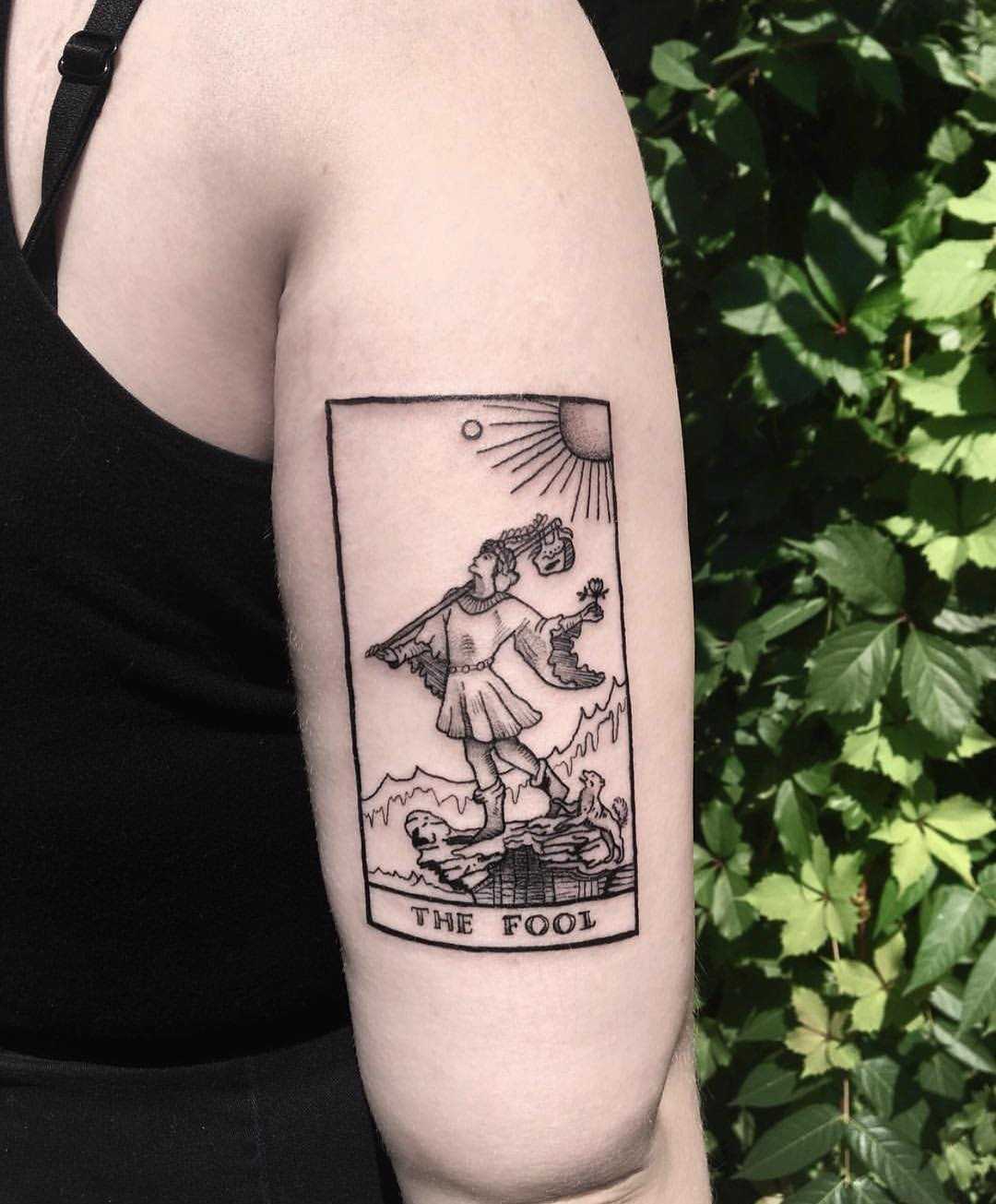 Tarot card tattoo by Bek