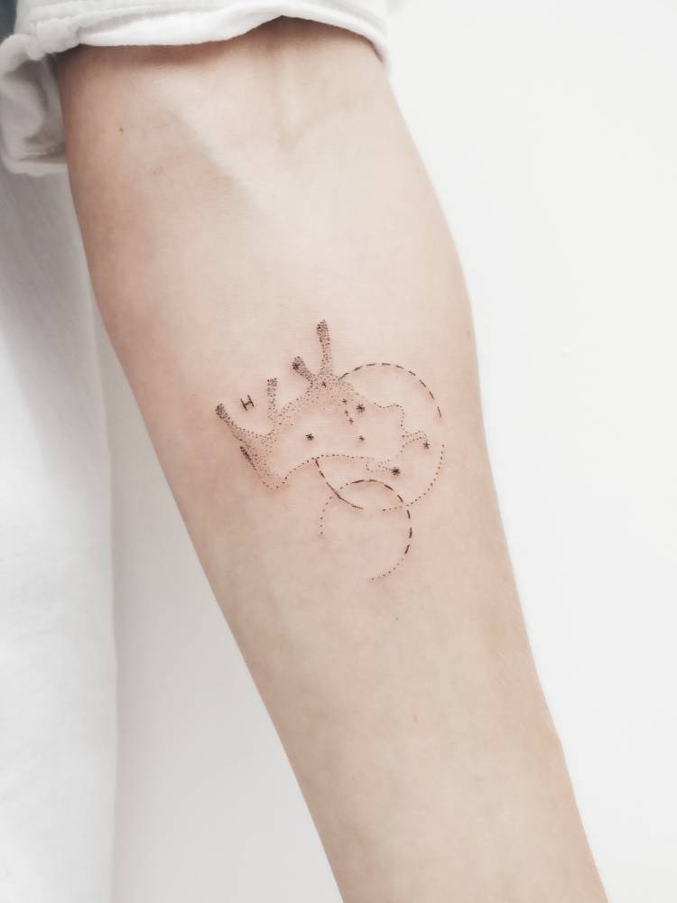 Taurus zodiac sign tattoo by Emilya Done At Derma Dot-work