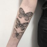 Three butterflies by M FOX