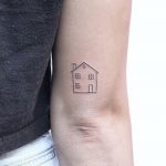 Tiny house tattoo by Lindsay April