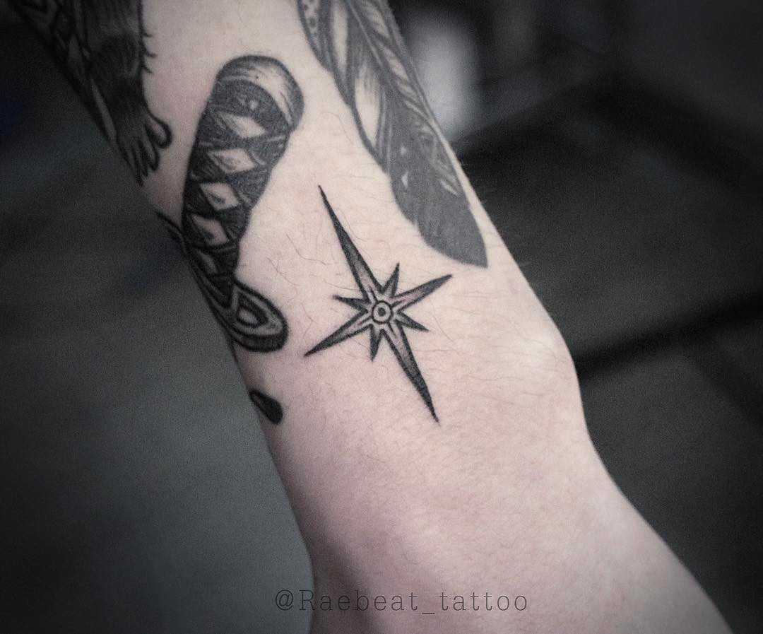 Tiny star tattoo on the wrist