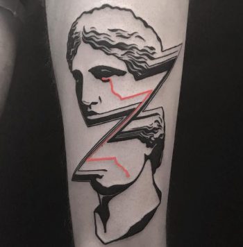 Vaporwave vibe tattoo