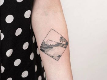 Volcano from the Patagonia tattoo