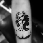 Black and white Medusa tattoo