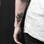Blackwork branches tattoo
