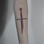 Broken sword tattoo by Berkin Donmez