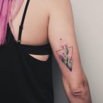 Cactus in a triangle tattoo