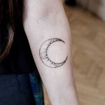 Crescent moon tattoo by Dogma Noir