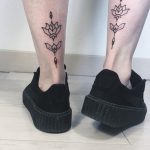 Custom Lotus flowers on both calves